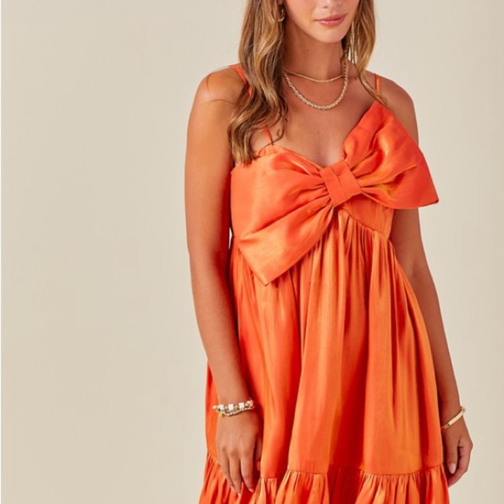Orange Bow Dress